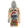 thumbnail image 1 of Merry Christmas Santa Great Dane Scarf Twinkling Lights Xmas Holiday All Over Print 3D Hooded Duffle Toggle Coat Danes Dog Lover Gifts - 00022, 1 of 6