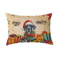 thumbnail image 1 of Merry Christmas Santa Great Dane Scarf Twinkling Lights Xmas Holiday Quilt Pillowcase Danes Dog Lover Gifts Throw Pillow Cover Bed Home Decor - 00022, 1 of 5