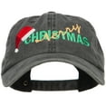 thumbnail image 1 of Merry Christmas Santa Hat Embroidered Unstructured Cap - Black OSFM, 1 of 5
