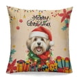 thumbnail image 1 of Merry Christmas Santa Havanese Scarf Twinkling Lights Xmas Holiday Pillowcase Double Sided Havanese Dog Lover Gifts Idea Pillow Case Covers - 00022, 1 of 3