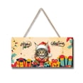 thumbnail image 1 of Merry Christmas Santa Maine Coon Scarf Twinkling Lights Xmas Holiday Landscape Wood Sign Cat Lover Kitten Owner Gifts Hanging Wall Home Decor - 00022, 1 of 5