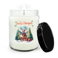 thumbnail image 1 of Merry Christmas Santa Reindeer Antlers Abyssinian Sleigh Xmas Winter Holiday Soy Wax Candle Cat Lover Kitten Owner Gifts 16oz White Vanilla Candle - 00023, 1 of 5