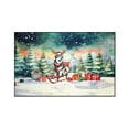 thumbnail image 1 of Merry Christmas Santa Reindeer Antlers Alaskan Malamute Sleigh Xmas Winter Holiday Indoor Rug Alaska Mal Dog Lovers Gifts Carpet Living Bed Room Sofa Home Decor - 00023, 1 of 5