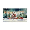 thumbnail image 1 of Merry Christmas Santa Reindeer Antlers Boxer Sleigh Xmas Winter Holiday Doormat Boxers Dog Lover Gifts Idea Indoor Outdoor Welcome Mat - 00023, 1 of 5