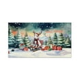 thumbnail image 1 of Merry Christmas Santa Reindeer Antlers Bull Terrier Sleigh Xmas Winter Holiday Doormat Bully Dog Lovers Gifts Idea Indoor Outdoor Welcome Mat - 00023, 1 of 5