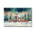 thumbnail image 1 of Merry Christmas Santa Reindeer Antlers Bull Terrier Sleigh Xmas Winter Holiday Horizontal Matte Canvas Poster Bully Dog Lovers Gifts Idea Wall Art Home Decor - 00023, 1 of 5