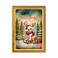 thumbnail image 1 of Merry Christmas Santa Reindeer Antlers Bulldog Sleigh Xmas Winter Holiday Acrylic Plaque with Wood Photo Frame Box Dog Lover Gifts Idea Light Box - 00023, 1 of 5