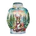 thumbnail image 1 of Merry Christmas Santa Reindeer Antlers Collie Sleigh Xmas Winter Holiday All Over Print 3D Hoodie Unisex Merch Hoodies Collie Dog Lover Gifts Idea - 00023, 1 of 6