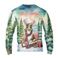 thumbnail image 1 of Merry Christmas Santa Reindeer Antlers Collie Sleigh Xmas Winter Holiday All Over Print 3D Sweatshirt Unisex Merch Collie Dog Lover Gifts Idea - 00023, 1 of 6