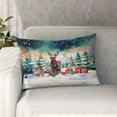 thumbnail image 1 of Merry Christmas Santa Reindeer Antlers Doberman Pinscher Sleigh Xmas Winter Holiday Pillowcase Double Sided Doberman Dog Lover Gifts Pillow Case Covers - 00023, 1 of 3