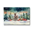 thumbnail image 1 of Merry Christmas Santa Reindeer Antlers German Shorthaired Pointer Sleigh Xmas Winter Holiday Horizontal Matte Canvas Poster GSP Lover Dog Gift Wall Art Home Decor - 00023, 1 of 5