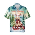 thumbnail image 1 of Merry Christmas Santa Reindeer Antlers Poodle Sleigh Xmas Winter Holiday Hawaiian Shirt Breathable Summer Unisex Merch Poodles Dog Lover Gifts Idea - 00023, 1 of 6