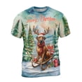 thumbnail image 1 of Merry Christmas Santa Reindeer Antlers Rhodesian Ridgeback Sleigh Xmas Winter Holiday All Over Print 3D Shirt Unisex Merch Ridgebacks Dog Lover Gifts - 00023, 1 of 6
