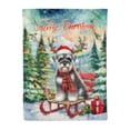 thumbnail image 1 of Merry Christmas Santa Reindeer Antlers Schnauzer Sleigh Xmas Winter Holiday Cozy Fleece Blanket Miniature Schnauzer Dog Lover Warm Soft Throw Blanket - 00023, 1 of 5