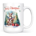 thumbnail image 1 of Merry Christmas Santa Reindeer Antlers Shetland Sheepdog Sleigh Xmas Winter Holiday Mug Sheltie Dog Lover Gifts Coffee Tea Cup - 00023, 1 of 4