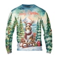 thumbnail image 1 of Merry Christmas Santa Reindeer Antlers Shetland Sheepdog Sleigh Xmas Winter Holiday All Over Print 3D Sweatshirt Unisex Merch Sheltie Dog Lover Gifts - 00023, 1 of 6