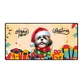thumbnail image 1 of Merry Christmas Santa Shih Tzu Scarf Twinkling Lights Xmas Holiday Desk Mat Full Keyboard Mouse Pad Lion Dog Lover Gifts Large Mousepad - 00022, 1 of 5