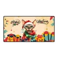 thumbnail image 1 of Merry Christmas Santa Sphynx Scarf Twinkling Lights Xmas Holiday Desk Mat Full Keyboard Mouse Pad Cat Lover Kitten Owner Gifts Idea Large Mousepad - 00022, 1 of 5