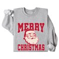 thumbnail image 1 of Merry Christmas Santa Sweetshirt Vintage Santa Christmas Sweatshirt Xmas Holiday Retro Long Sleeve Shirts, 1 of 5