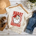 thumbnail image 1 of Merry Christmas Santa T‑Shirt, Retro Red Checkered Tee for Classic Holiday Season, 1 of 6