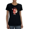 thumbnail image 1 of Merry Christmas Santa T-Shirt Women -Smartprints Designs, Female x-Large, 1 of 4