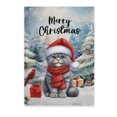 thumbnail image 1 of Merry Christmas Scottish Fold Enjoys Catmas Winter Xmas Holiday Vertical Matte Canvas Poster Cat Lover Kitten Owner Gifts Wall Art Home Decor - 02022, 1 of 5