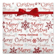Current Christmas Script Jumbo Rolled Multi-color Paper Gift Wrap Paper, 67 sq ft.