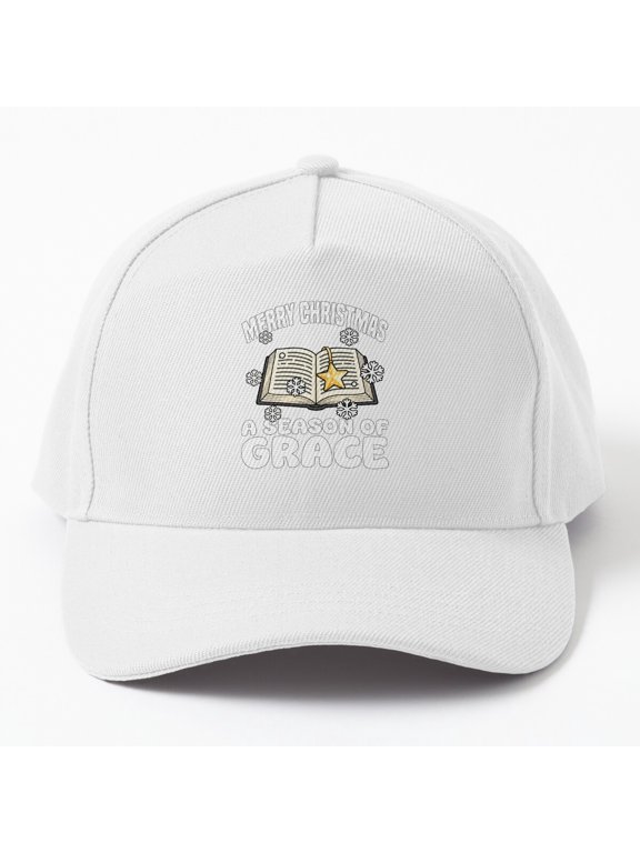 Merry Christmas Season of Grace Baseball Cap, Holiday Faith Statement Graphic Design, Classic Hat