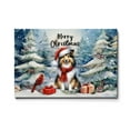 thumbnail image 1 of Merry Christmas Shetland Sheepdog Enjoys Woofmas Winter Xmas Holiday Horizontal Matte Canvas Poster Sheltie Dog Lover Gifts Wall Art Home Decor - 02022, 1 of 5