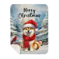 thumbnail image 1 of Merry Christmas Shiba Inu Enjoys Woofmas Winter Xmas Holiday Cozy Sherpa Blanket Shibas Dog Lovers Gifts Idea Warm Soft Throw Blanket - 02022, 1 of 5