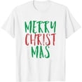 thumbnail image 1 of Merry Christmas Shirt Cute Keep Christ The Center Christian Womens T-Shirt White 2X-Large, 1 of 5