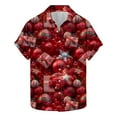 thumbnail image 1 of Merry Christmas Shirt for Men, Xmas Party Shirts Button Down Hawaiian Shirt Short Sleeve Shirts Snowflakes Printed Tshirt Funny Santa Claus Blouse Festival Tops Christmas Holiday Costume, 1 of 5