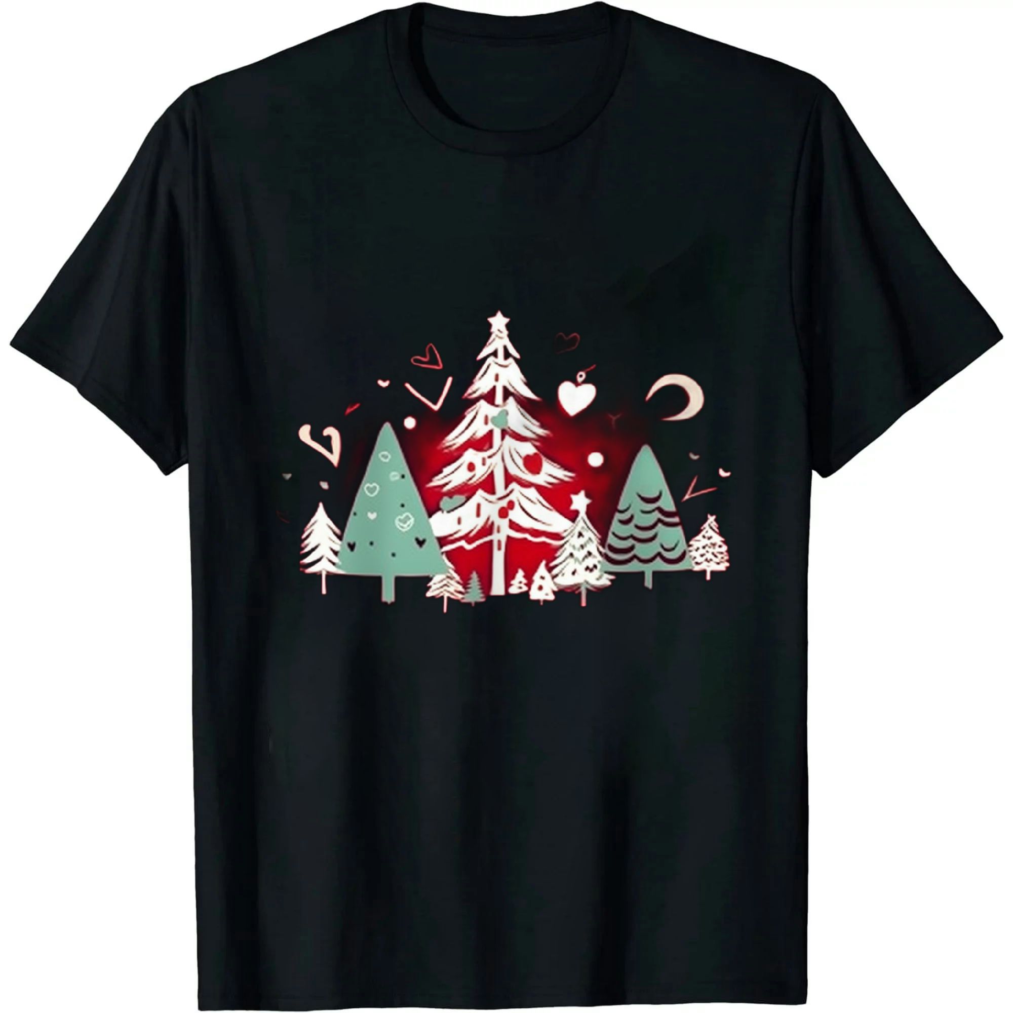 Women's Christmas Theme Printed T-shirt