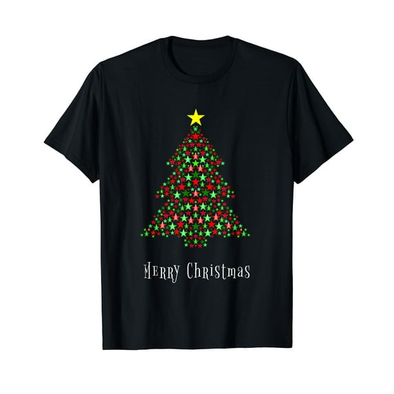Merry Christmas Shirt for Women, Men & Children Gift XMas Black T-Shirt