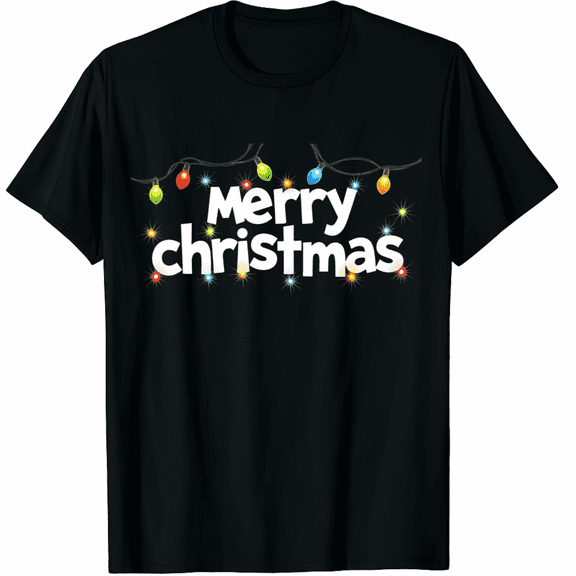 Merry Christmas Shirts Trees Printed T-Shirt Cute Xmas Holiday Tee Tops for Men and Women