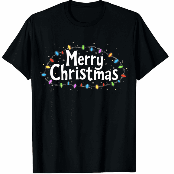 Merry Christmas Shirts Trees Printed T-Shirt Cute Xmas Holiday Tee Tops for Men and Women