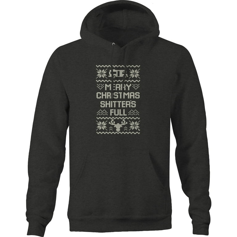 Merry Christmas Shitters Full Hoodie for Big Men 3XL Gray Walmart