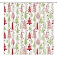 thumbnail image 1 of Merry Christmas Shower Curtain Colorful Xmas Tree Snowflake Blue Gray White Cartoon Rustic Farmhouse Vintage Winter Holiday Seasonal Festival Fabric Bathroom Decor Curtain Holiday Gift, 1 of 4
