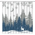 thumbnail image 1 of Merry Christmas Shower Curtain Colorful Xmas Tree Snowflake Blue Gray White Cartoon Rustic Farmhouse Vintage Winter Holiday Seasonal Festival Fabric Bathroom Decor Curtain Holiday Gift, 1 of 4