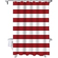thumbnail image 1 of Merry Christmas Shower Curtain Red and White Stripes Shower Curtains for Bathroom Curtain Sets with Hooks Waterproof Fabric Bath Curtain Extra Long 72" X 84", 1 of 6