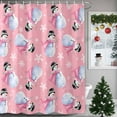 thumbnail image 1 of Merry Christmas Shower Curtains for Bathroom, Pink Scarf Snowman Snowflake Waterproof Fabric Shower Curtain for Bathroom Bathtub Decoration, Machine Washable, 72"x84", 1 of 9