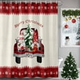 thumbnail image 1 of Merry Christmas Shower Curtains for Bathroom, Red Xmas Trucks Gnome Pine Tree Snow Linen Waterproof Fabric Shower Curtain for Bathroom Bathtub Decoration, Machine Washable, 54x"78", 1 of 9