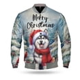 thumbnail image 1 of Merry Christmas Siberian Husky Enjoys Woofmas Winter Xmas Holiday All Over Print 3D Baseball Jacket Husky Dog Lover Gifts Bomber Jacket Softball - 02022, 1 of 6