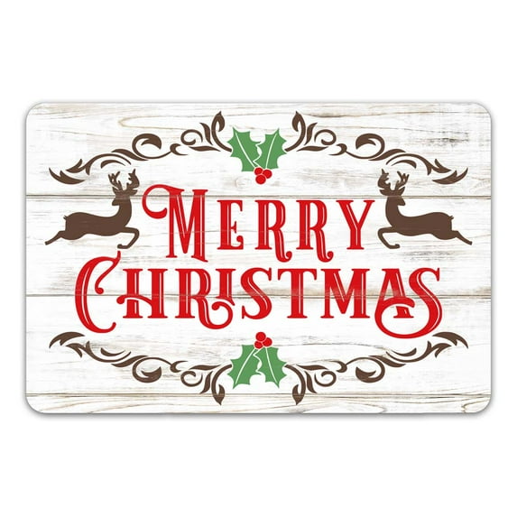 Merry Christmas Sign Christmas Décor Decorations Wall Art Winter Décor Santa Reindeer 8x12 108120097002