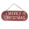 thumbnail image 1 of Merry Christmas Sign Letter Plaque Christmas Hanging Door Sign Iron Christmas Welcome Card Christmas Decorations for Window Wall Farmhouse Indoor Outdoor, 1 of 10