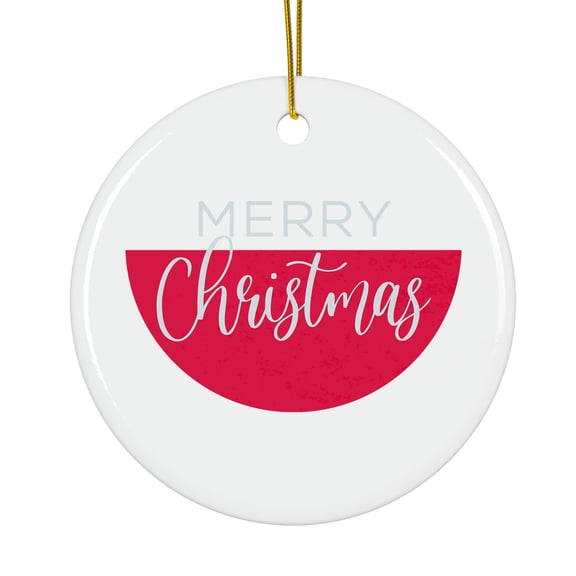 Merry Christmas Simple Magical Season Treasure For Gifts And Surprises Hanging Round Ornament