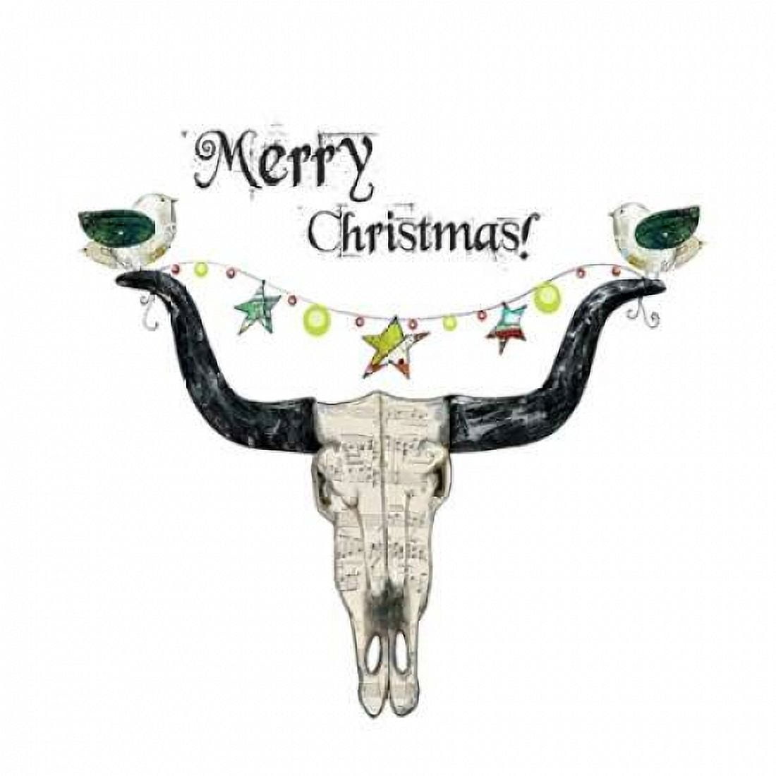 Merry Christmas Skull Canvas Art - Sarah Ogren (24 x 24)