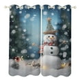 thumbnail image 1 of Merry Christmas Snowman Christmas Tree Luxury Window Curtains Blinds for Living Room Kids Bedroom Bathroom Kicthen Door Home Decor 2 Panels, 1 of 6