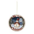 thumbnail image 1 of Merry Christmas Snowman Scene Christmas ornament, Christmas decoration, holiday present idea, heirloom keepsake, round ceramic, gift Exchange, bauble present, gift idea, 1 of 8