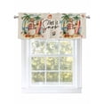 thumbnail image 1 of Merry Christmas Snowman Valances for Windows Snow Coconut Tree Shell Beach Retro Rod Pocket Curtains Valance Short Window Treatment Drapes for Living Room, Bedroom Bathroom 54"&nbsp;W x 18" L, 1 of 5